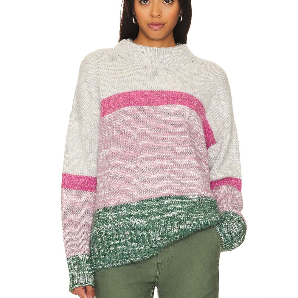 LOVERS AND FRIENDS Jaden‎ Colorblock Oversized Sweater Large